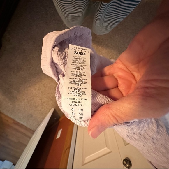 ASOS Design Dress Pastel Lavender Maxi 10 - Picture 6 of 10